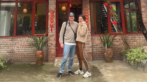 A restaurant with a thatched roof, brick walls, and a sign reading "NINHOARETREAT Restaurant." - Ninh Hoa Retreat (Tay Hoa Lu)