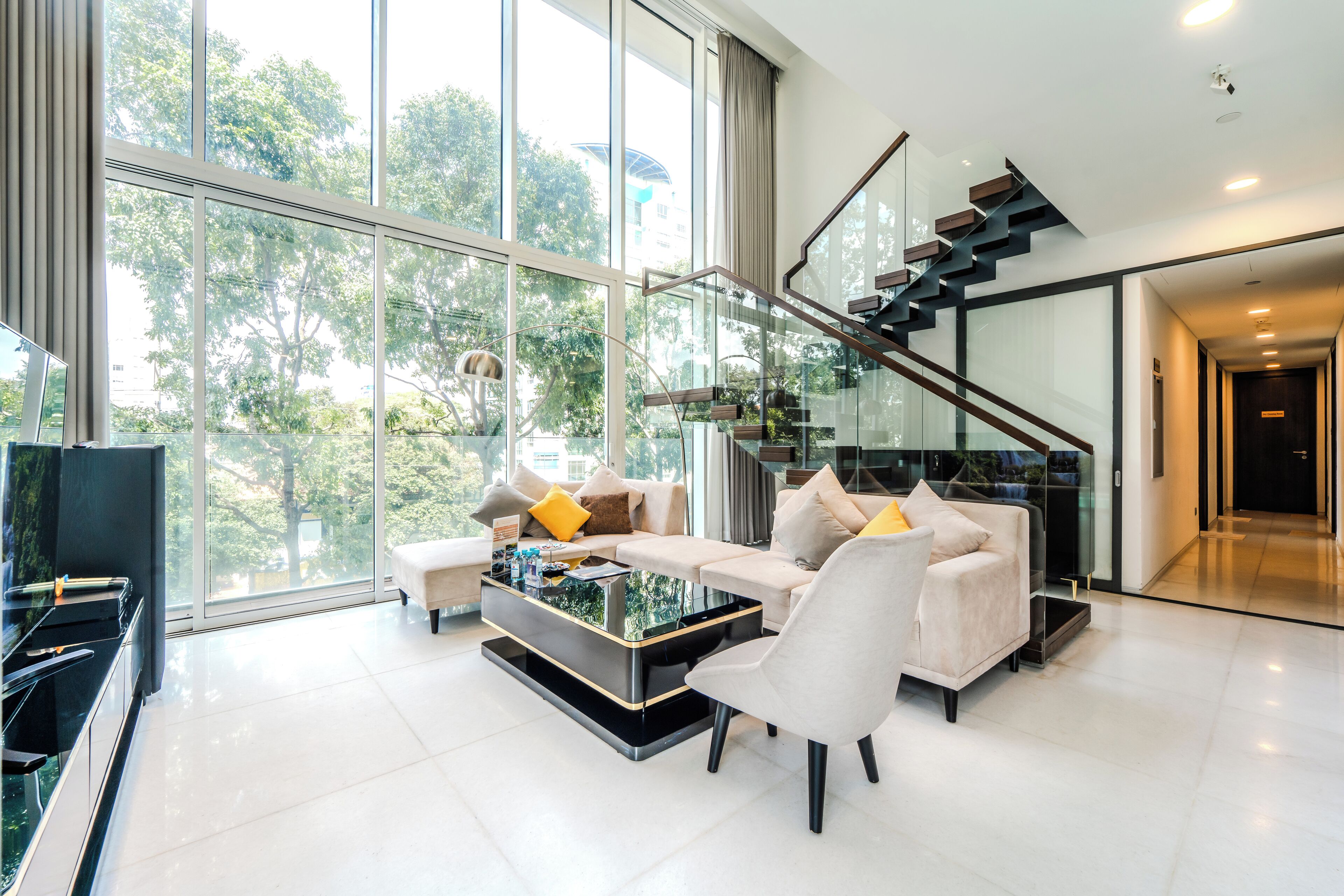 Family Apartment | Living area | 42-inch flat-screen TV with cable channels