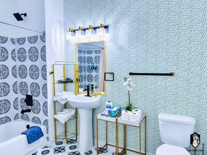 Hair dryer, towels