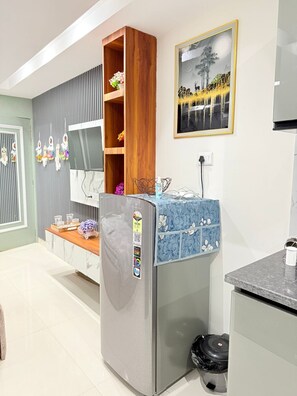 Dusj, bidé, håndklær og såpe