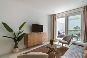 Living room - Family Apartment With Balcony, Wifi (Ayamonte)