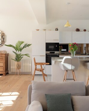 Smart TV, fireplace, books, stereo - Spacious Family Home. Private Spa & Enclosed Garden. Village Center,Near Beaches (Plouescat)