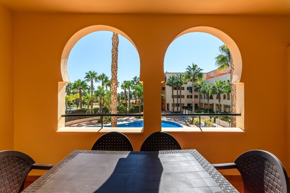 Apartment | Outdoor dining - Seaside Retreat With Pool & Terrace (Ayamonte)