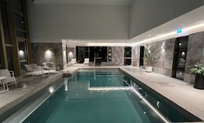 Indoor pool, a heated pool