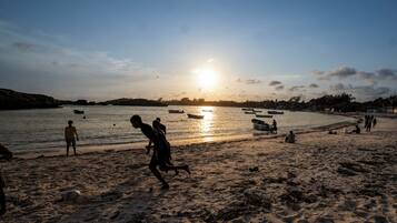 Vlak bij het strand, wit zand