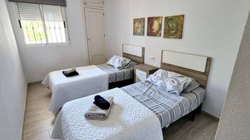 2 bedrooms, iron/ironing board