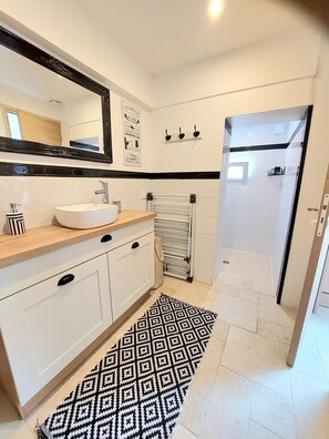 Shower, hair dryer