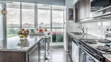 Microwave, oven, stovetop, dishwasher