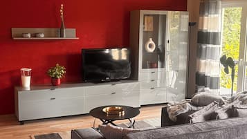 Una televisión, libros