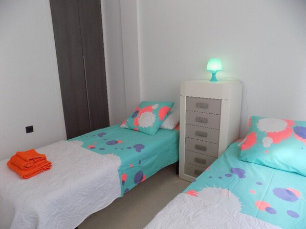 2 bedrooms, iron/ironing board
