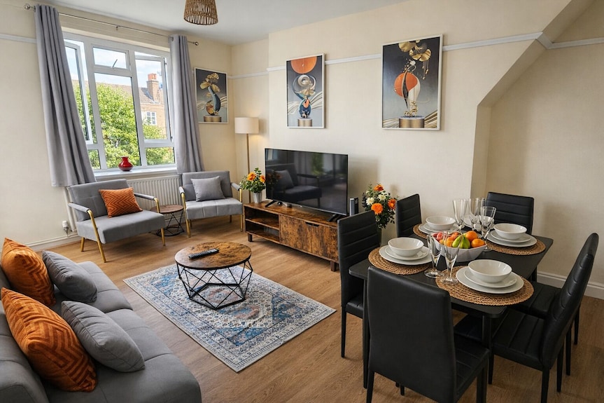 Stunning 3-bed Central London Flat- Free Parking, Sleeps 7, Perfect For Families - Londen