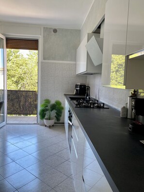 Fridge, oven, stovetop, dishwasher