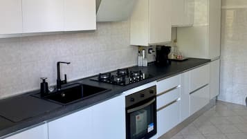 Fridge, oven, stovetop, dishwasher