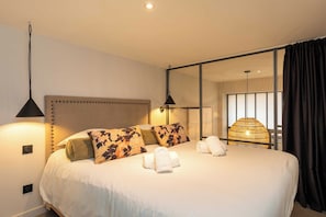 2 bedrooms, laptop workspace, iron/ironing board