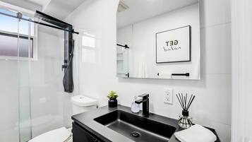 Hair dryer, towels