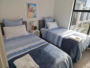 2 bedrooms, iron/ironing board, travel cot, WiFi