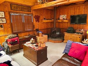 TV, DVD player, books