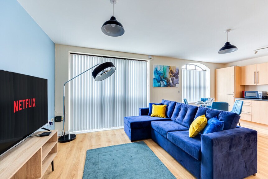 City Centre Flat Free Parking Sky Tv Fast Wifi Self-check-in - Derby