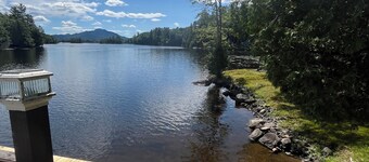 Charming 2-bedroom cabin on the water! Featuring boathouse and dock Saranac Lake