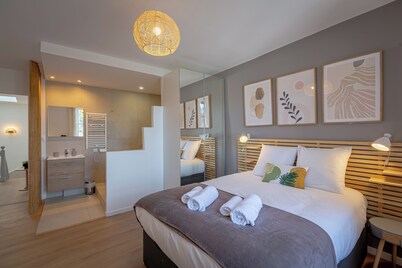 Renovated house 2025 on the banks of the Loire & large garden 6 bedrooms with private shower