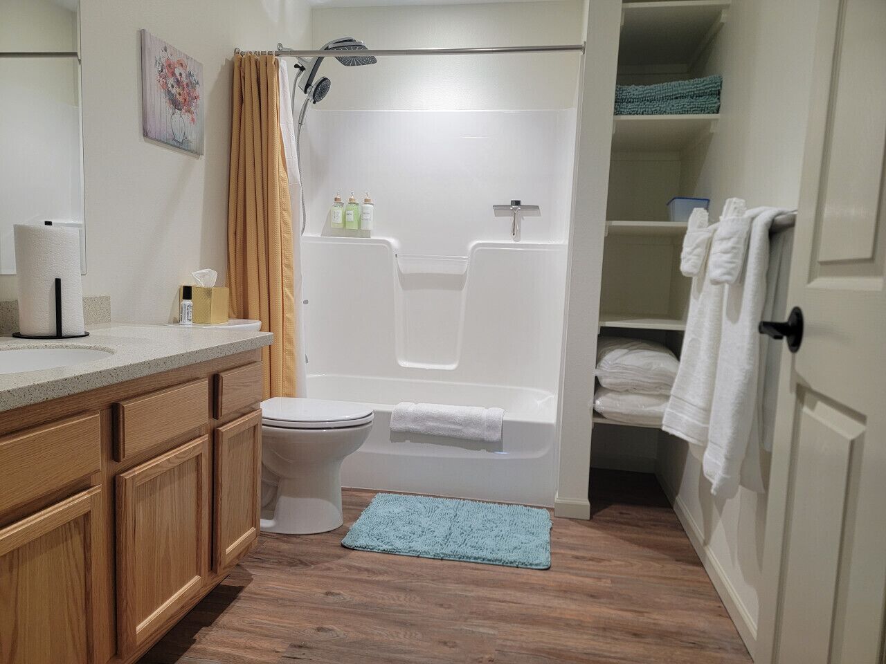 Secador de pelo y toallas