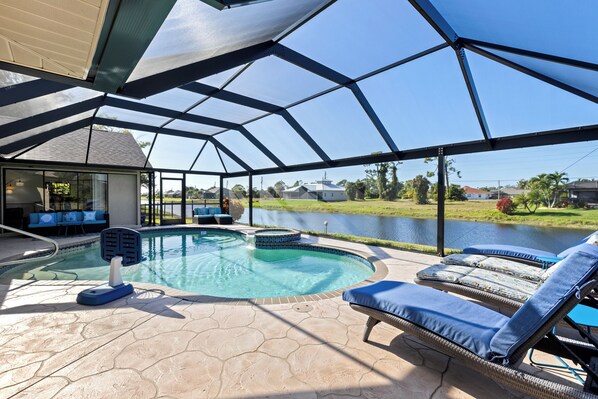 Outdoor pool, a heated pool