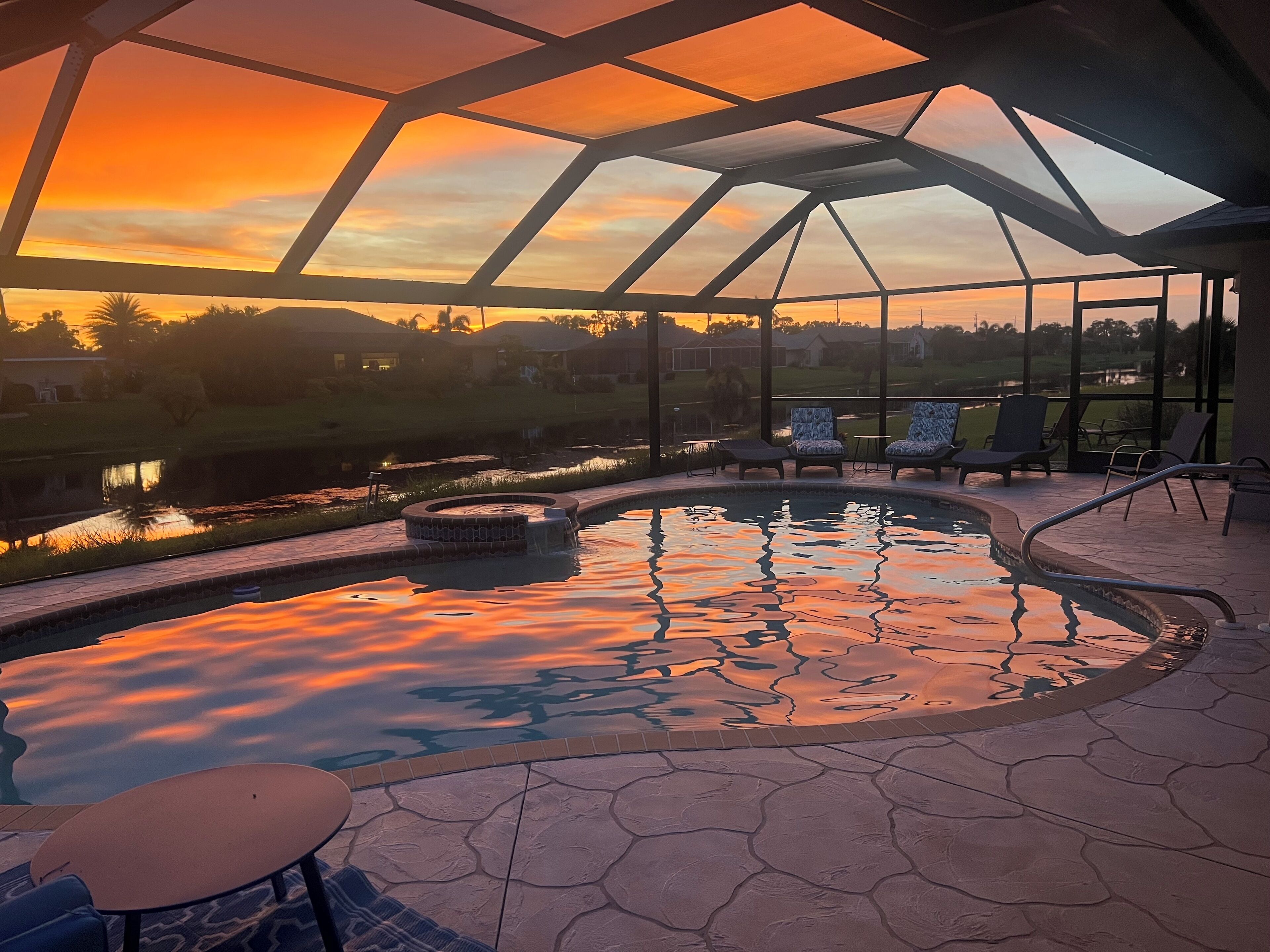 Outdoor pool, a heated pool