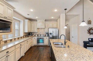 Microwave, oven, stovetop, dishwasher