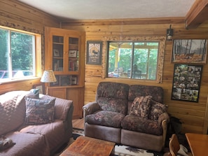 TV, DVD player, books