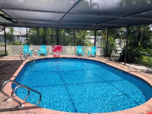 Outdoor pool, a heated pool