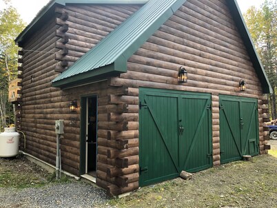 Charming cabin in wonderful New Sweden with 80 acres of woods and trails