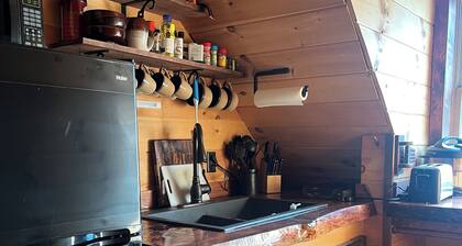 Charming cabin in wonderful New Sweden with 80 acres of woods and trails