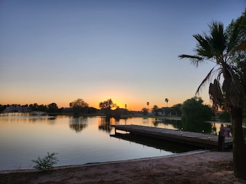 Sunset over the dock