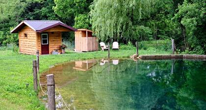 Holistic Guest House, outdoor sauna, waterfall & pond in delightful Chaseburg WI