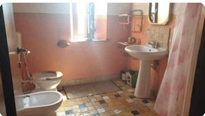 Dusche, Haartrockner, Bidet, Handtücher