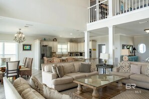 Smart TV, fireplace, DVD player, foosball
