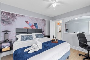 2 bedrooms, iron/ironing board, WiFi, bed sheets