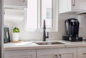 Microwave, dining tables