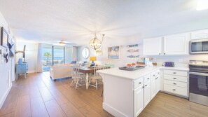 Fridge, microwave, dishwasher, toaster