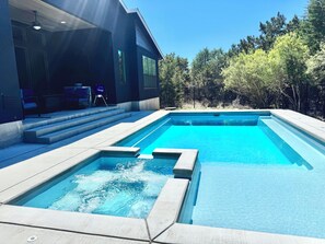 Outdoor pool, a heated pool