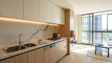 Microwave, oven, stovetop, toaster