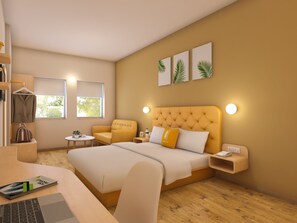 Executive Double Room | In-room safe, desk, laptop workspace, iron/ironing board
