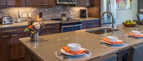 Microwave, oven, stovetop, dishwasher