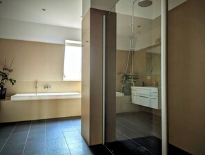 淋浴设施、吹风机、毛巾、肥皂