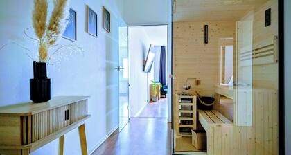 Exclusive family retreat with a rooftop terrace and sauna