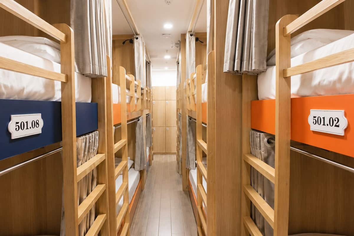 Felles sovesal, for menn og kvinner (12 Beds) | Safe på rommet, skrivebord, blendingsgardiner og wi-fi (inkludert)