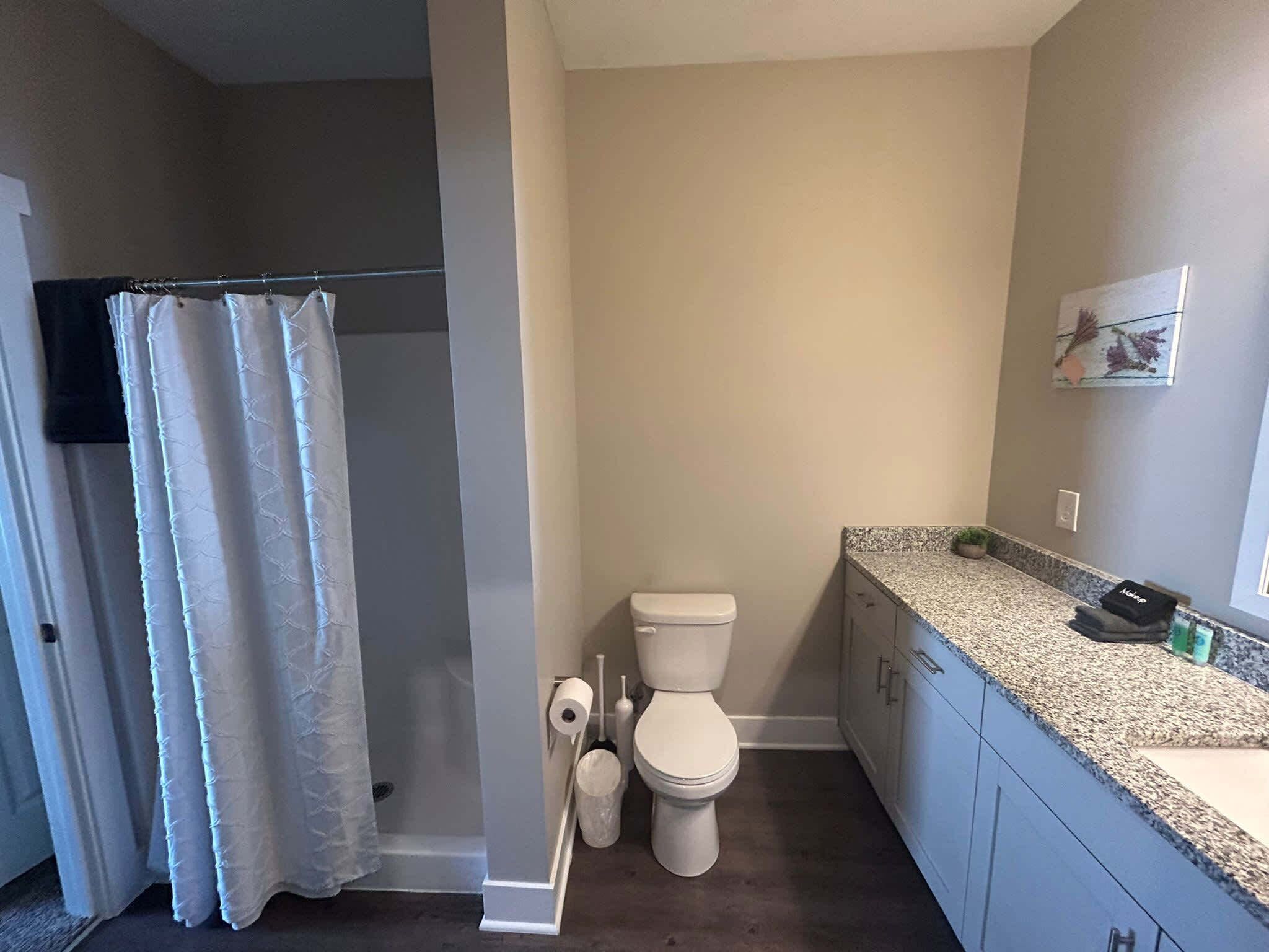 Bathroom with stand up shower