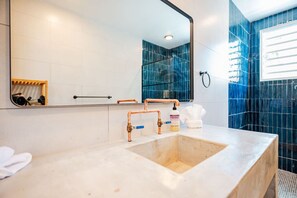 Shower, hair dryer