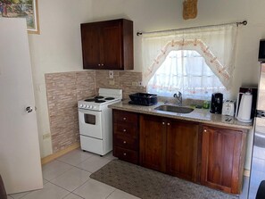 Fridge, microwave, toaster