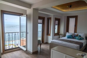 Free minibar items, bed sheets